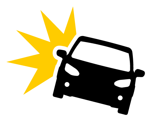  Illustration depicting physical damage to a car